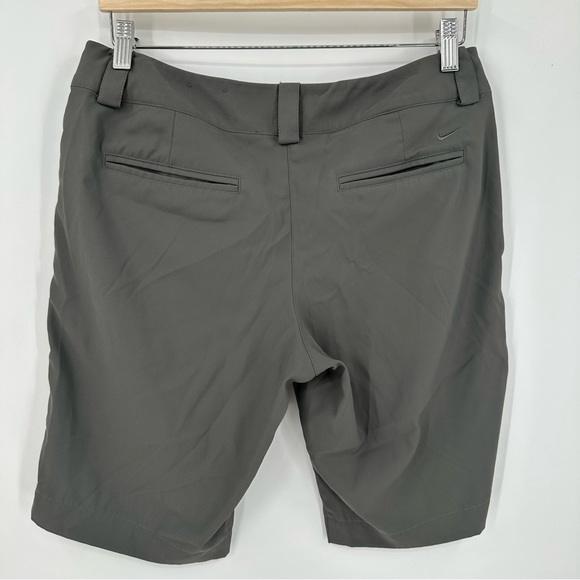 NIKE GOLF Tour Performance Dri-Fit Olive Green Bermuda Shorts Women's Size 8 - Picture 2 of 4